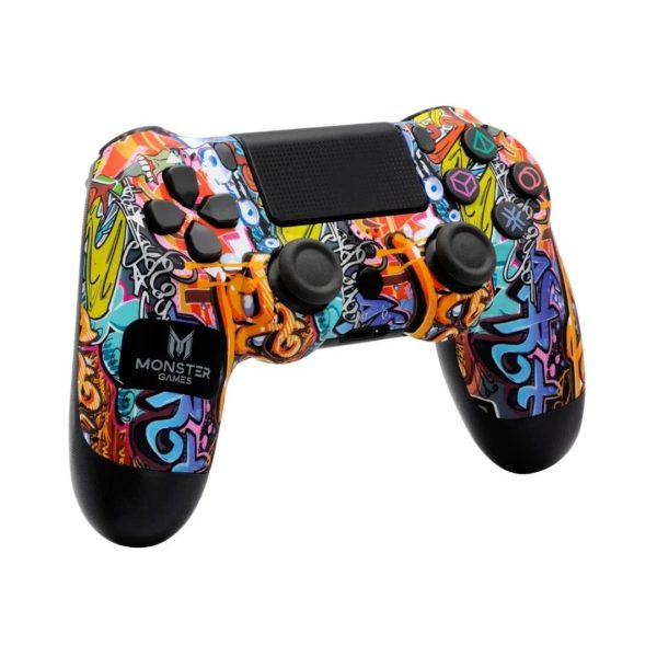 Control Joystick Inalámbrico Ps4 Monster Games Double Shock Color Stroke - Imagen 3