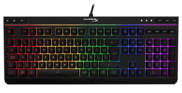 Teclado Gamer HyperX Alloy Core RGB, Membrana, Anti-ghosting, Español, Color Negro