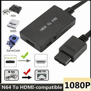 Convertidor HDMI, Cable de Enlace HD N64 a un Nuevo televisor HDMI, sin caja