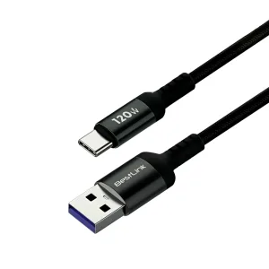 Cable de carga USB tipo A – C carga rápida de 120W, 2 mt / mod. BL-CHCB820