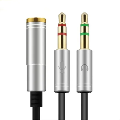 Adaptador de Audio 3.5mm Audifono/Microfono Splitter