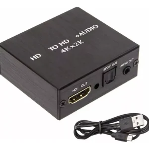 Extractor Adaptador Audio Compatible Con Hdmi A Optico Aux