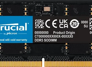 Memoria Ram Sodimm Crucial 8GB DDR5 4800Mhz CL40