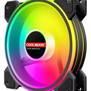 Ventilador Coolmoon Rgb Cm-k2 - Black Version 120mm