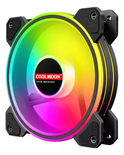 Ventilador Coolmoon Rgb Cm-k2 - Black Version 120mm