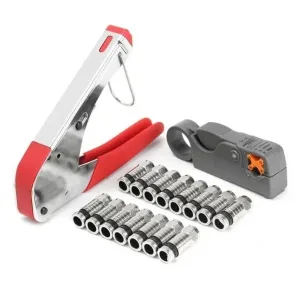 Pack Crimpeadora RG6 + Pelacable + 40 Rg-6