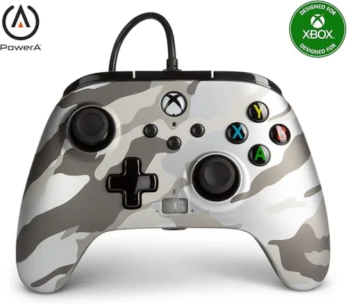 Control Joystick Xbox Series PowerA Con Cable, Color Metallic Arctic Camo