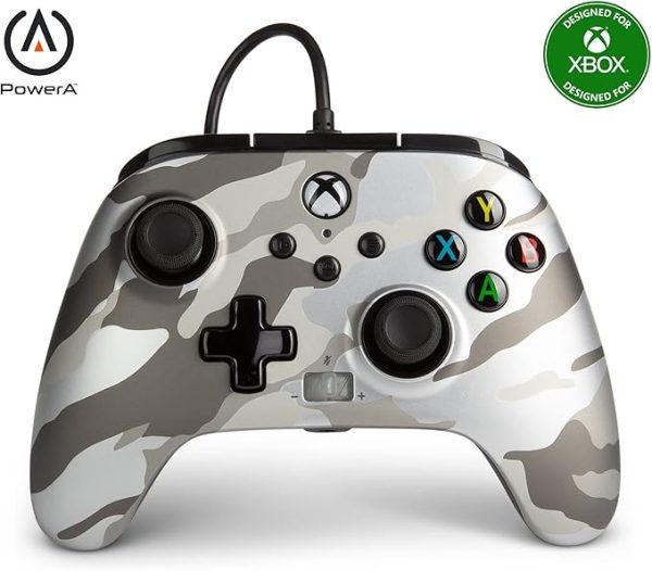 Control Joystick Xbox Series PowerA Con Cable, Color Metallic Arctic Camo