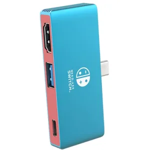 Adaptador/concentrador tipo C- 3 en 1 para Nintendo Switch.