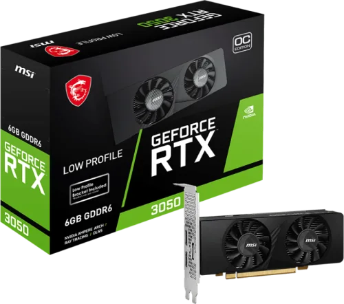 Tarjeta Gráfica GeForce RXT 3050 LP 6G OC GDDR6 MSI