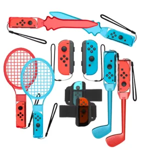 Kit accesorios deportivos Switch 10 en 1 para juegos deportivos NS, Compatible con Switch/OLED