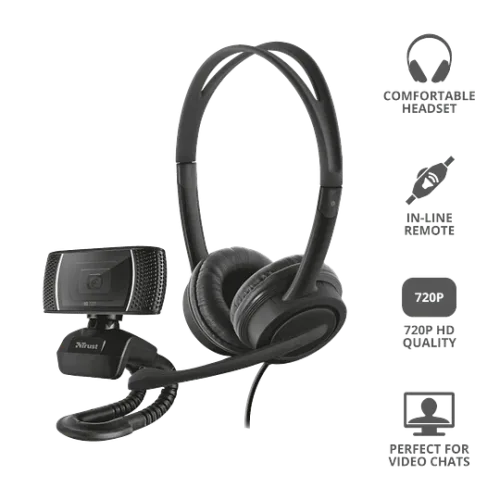 Audifonos TRUST Doba 2 en 1 home office set
