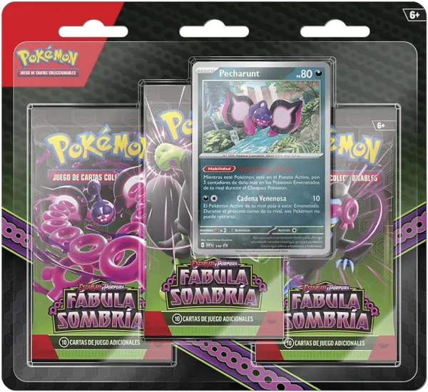 Blíster de Cartas Pokémon TCG Fabula Sombría.