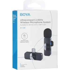 Micrófono Inalámbrico Ultra-Compacto con entrada USB-C + Bolso de regalo BOYA