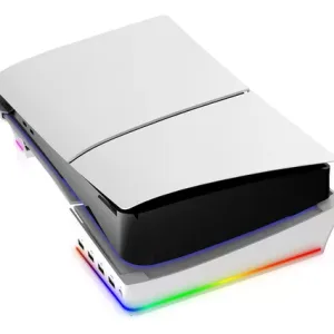 Base para PlayStation 5 Slim o Pro Horizontal con RGB 4 en 1