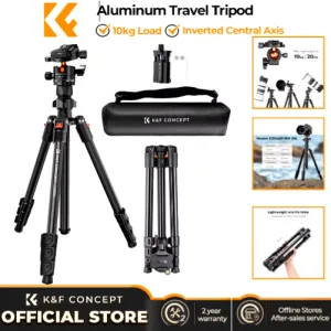 Tripode Aluminio 10Kg. K&F Concept O234A1+BH-28L