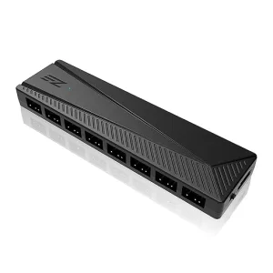 Hub de ventilador ARGB PWM para ventilador de PC, 8 puertos PWM+8 puertos ARGB EZDIY-FAB