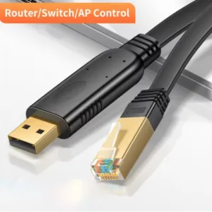 Cable de consola USB a RJ45, adaptador serie RS232, Cable de consola USB RJ45 8P8C para ordenador, portátil, interruptor, enrutador, servidor, convertidor. 3m