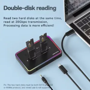 Docking Station Clonador SSD M.2 SATA Cofre Dual