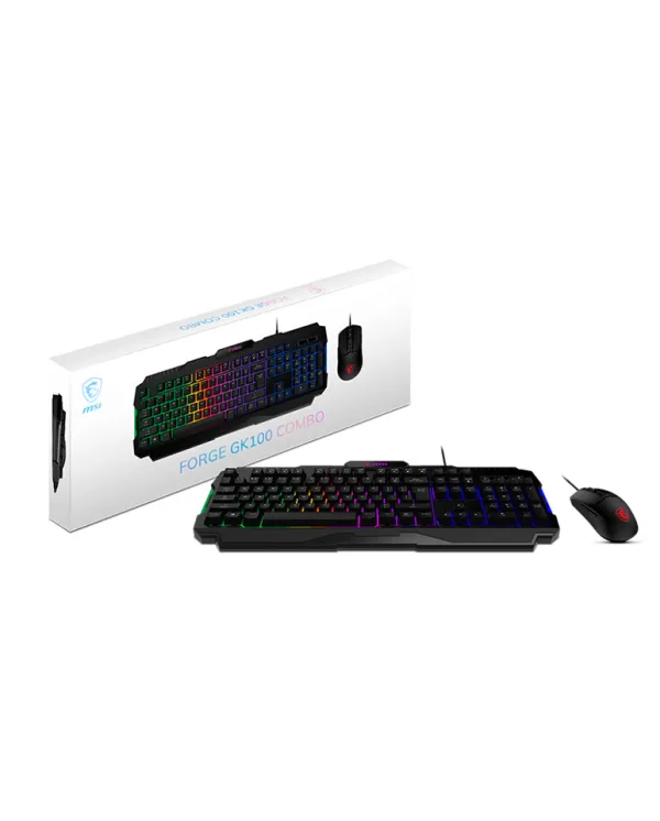 Combo Teclado + Mouse MSI Forge GK100 Ingles