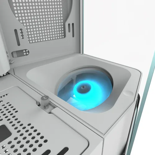 Gabinete gamer Cougar FV270 RGB WHITE 4 ventiladores ARGB + Plataforma giratoria de regalo - Imagen 6