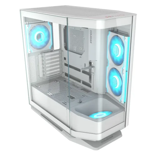 Gabinete gamer Cougar FV270 RGB WHITE 4 ventiladores ARGB + Plataforma giratoria de regalo - Imagen 4