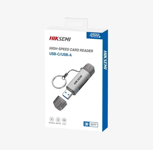 Lector de Tarjetas de Memoria SD/TF Hiksemi CR01, USB-C/USB-A USB 3.0