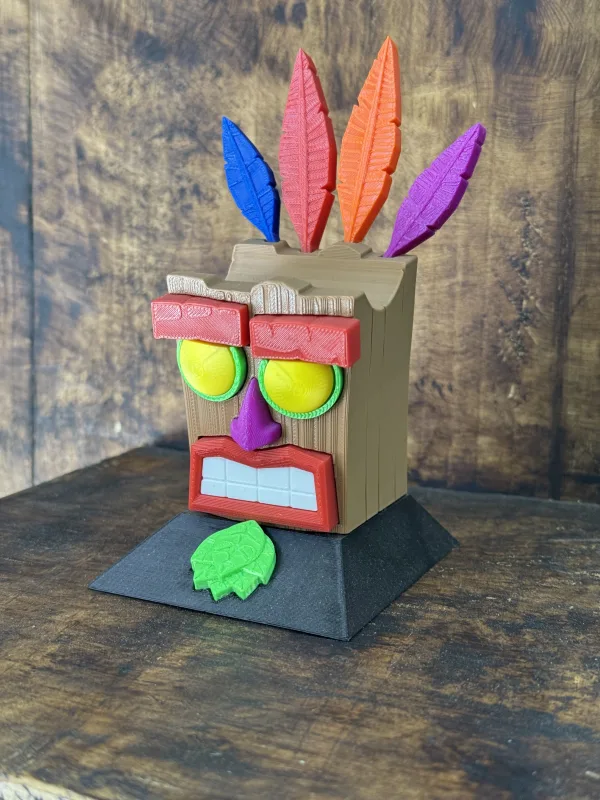 Soporte para Joystick Impreso en 3D Mascara Aku Aku Crash Bandicoot