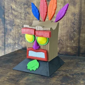 Soporte para Joystick Impreso en 3D Mascara Aku Aku Crash Bandicoot