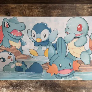 Playmat - Mousepad 35X60Cm Pokemon Diseño Tipo Agua