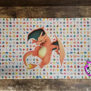 Playmat - Mousepad 35X60Cm Pokemon Diseño Charizard Siluetas