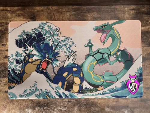 Playmat - Mousepad 35X60Cm Pokemon Diseño Gyarados vs Rayquaza