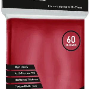 Protectores Esenciales | TOPDECK Small 62x89mm color Rojo 60 sleeves