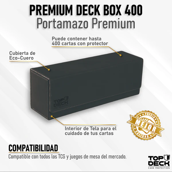 Portamazos Premium Top Box | TOPDECK 400 color Negro