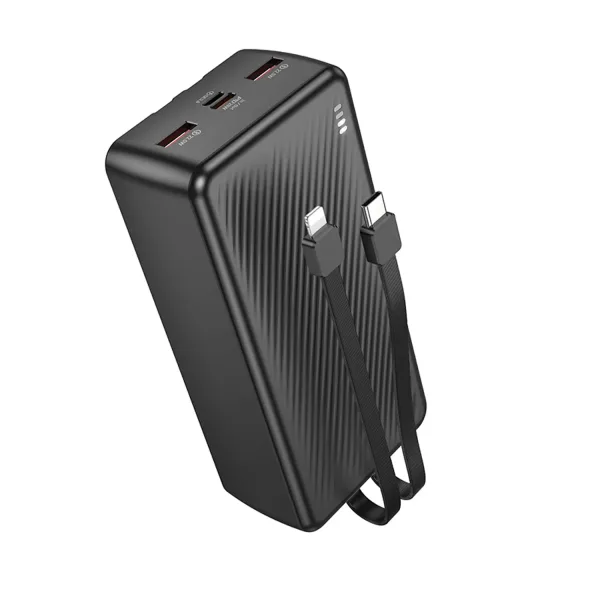 Bateria Externa Powerbank Borofone BJ57B 30,000mAh Graceful 22.5W+PD20W Negro con cables