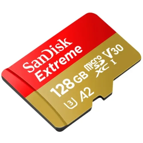 Tarjeta de Memoria MicroSDXC 128GB SanDisk Extreme UHS-I Cl3(U3) Lectura 190MB/s Escritura 90MB/s c/Adaptador