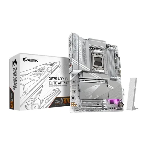 Placa Madre X870 AORUS Elite Wi-Fi 7 ICE, AM5, 4x DDR5, ATX