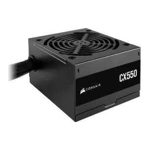 Fuente de Poder CORSAIR CX550 80 Plus Bronce ATX de bajo ruido no modular de 550V Negro