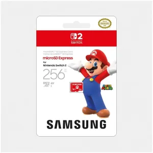 Tarjeta de Memoria sd express Samsung MicroSDXC 256GB Super Mario Nintendo Switch 2 Official