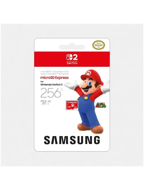 Tarjeta de Memoria sd express Samsung MicroSDXC 256GB Super Mario Nintendo Switch 2 Official