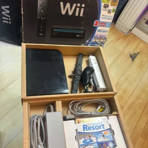 Consola Nintendo Wii Edición Black Desbloqueada + Pendrive 11 juegos+ Juego Fisico