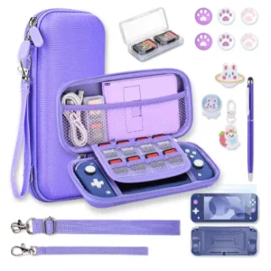 Set de Funda y Accesorios Pupura para Nintendo Switch Lite Estuche