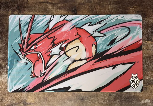 Playmat - Mousepad 35X60Cm Pokemon Diseño Gyarados Rojo
