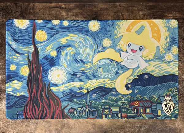Playmat - Mousepad 35X60Cm Pokemon Diseño Jirachi Noche Estrellada