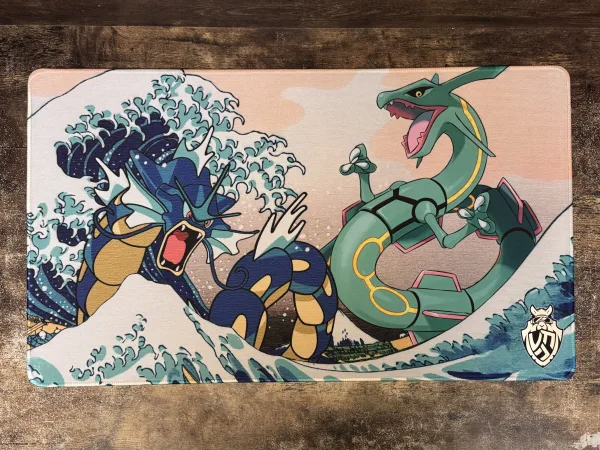 Playmat - Mousepad 35X60Cm Pokemon Diseño Gyarados Vs Rayquaza