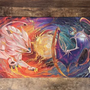 Playmat - Mousepad 35X60Cm Pokemon Diseño Solgaleo y Lunala