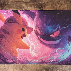 Playmat - Mousepad 35X60Cm Pokemon Diseño Pikachu vs Gengar