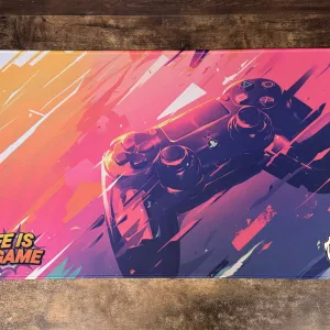 Playmat - Mousepad 35X60Cm Diseño Joystick VyT Life is a Game