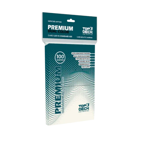 Protectores de Cartas Premium TCG | TOPDECK Standard 66x91mm color Blanco