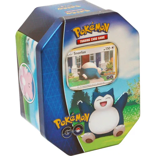 Lata de Regalo de Cartas TCG Pokemon Go Snorlax en Ingles